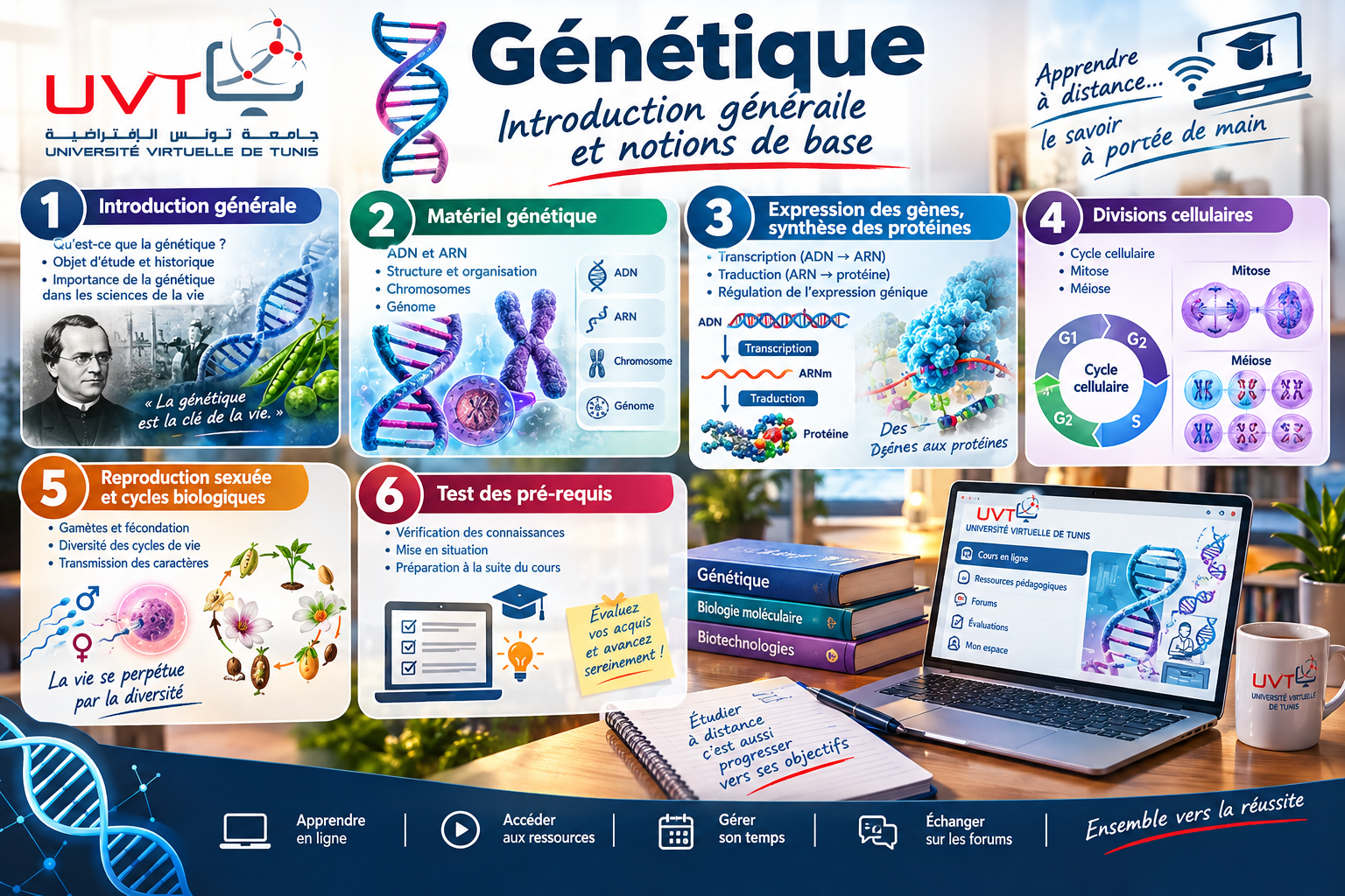 Génétique : introduction générale et notions de base (Université en ligne)